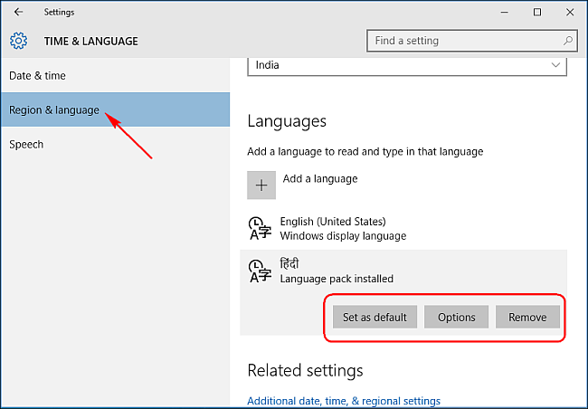 change input language windows 10